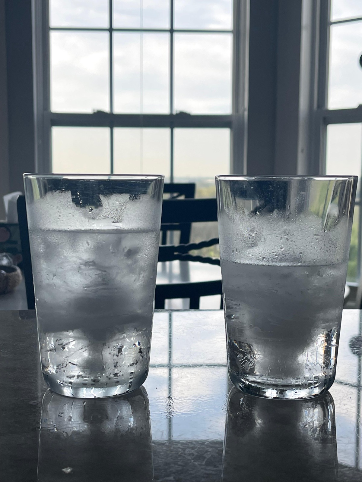 Two glasses of X20 light-infused water